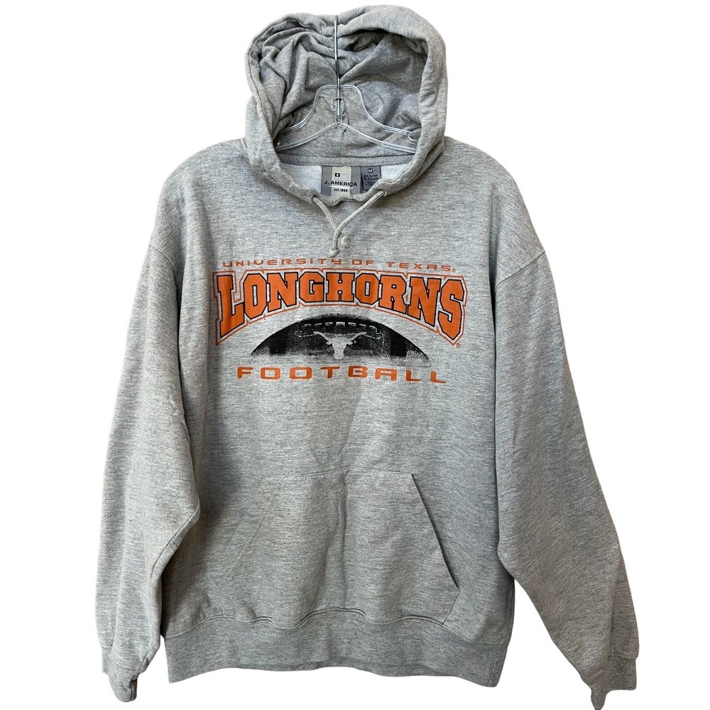 Texas Longhorns Football Hoodie Sweatshirt Adult Medium Gray NCAA Pullover